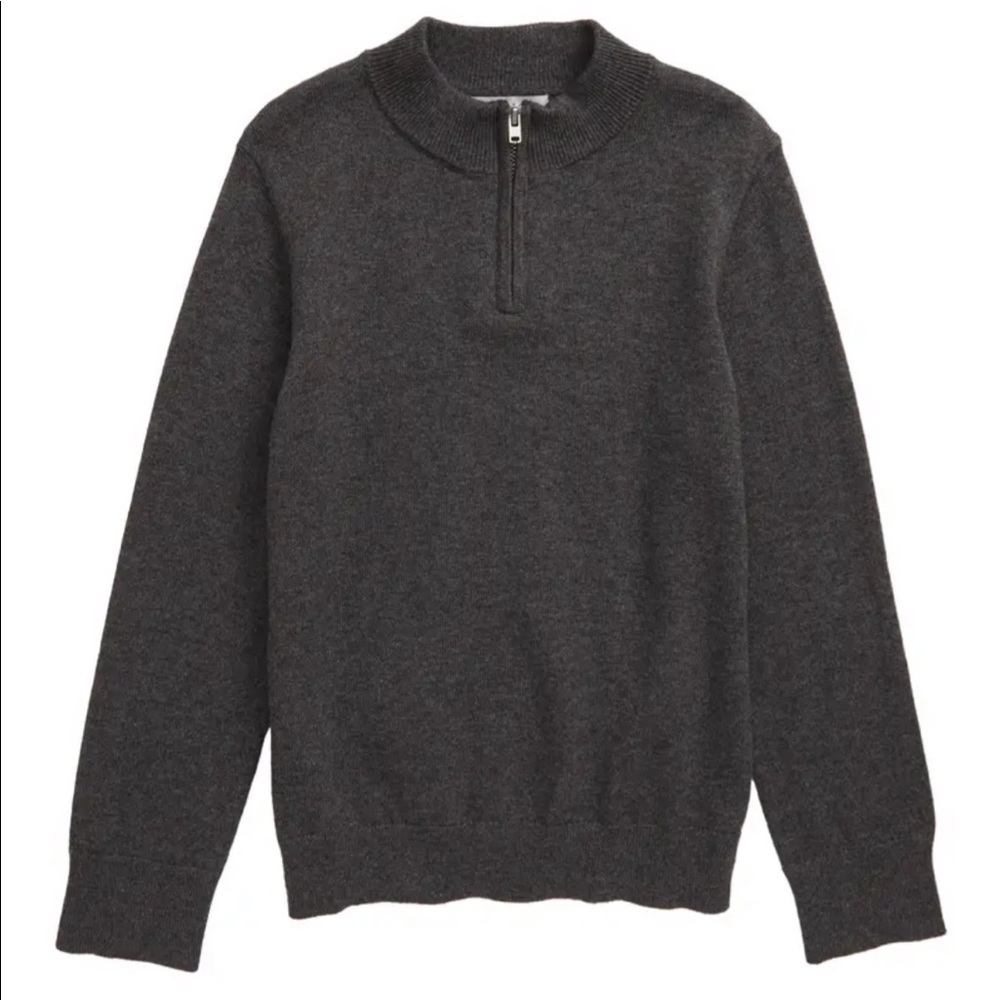 Nordstrom Cotton & Cashmere Boys 1/4 Zip Pullover
